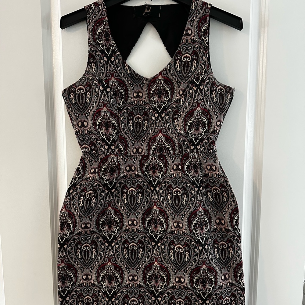 Jack by BB Dakota Black and Gray Backless Dress